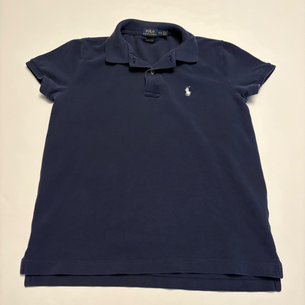 Polo Ralph Lauren Polo Shirt Mens M Navy Blue Classic Fit Cotton Pique Pony